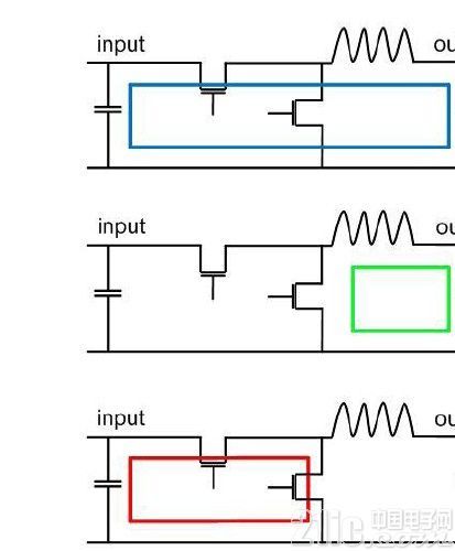 圖3.在開關(guān)模式電源中找到交流電流走線。